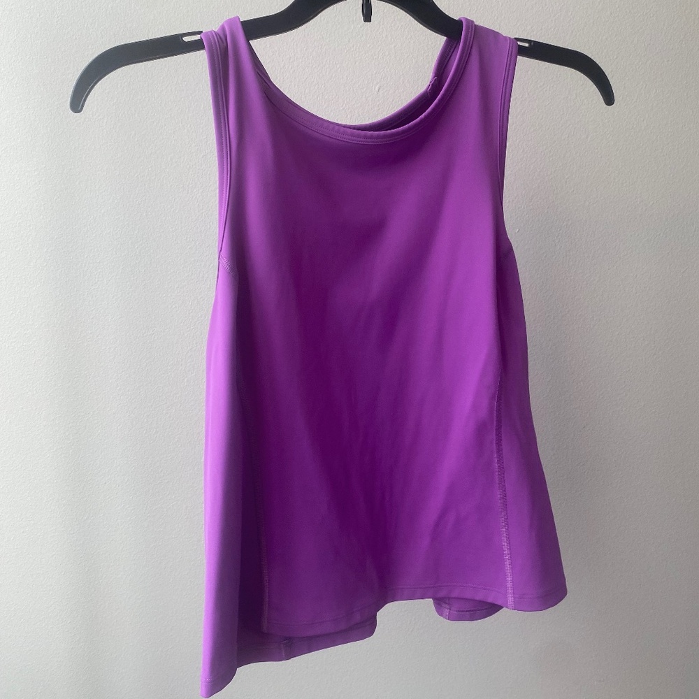 Purple Lululemon cropped tank top